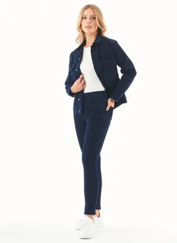 ORGANICATION ORGANICATION Damen vegan Röhrenjeans Aus Bio-Baumwolle Dunkelblau – Produktbild 1 von 1