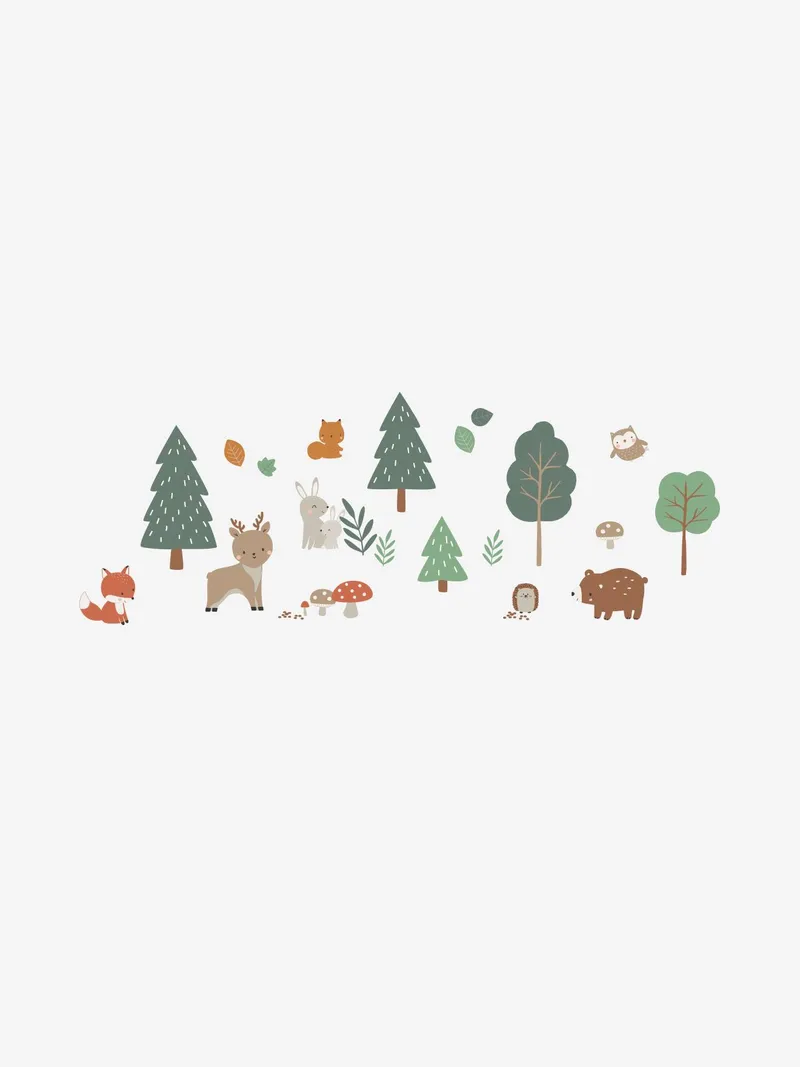 Vertbaudet Kinderzimmer XXL-Wandsticker GRÜNER WALD, Grün bedruckt, – Produktbild 2 von 3