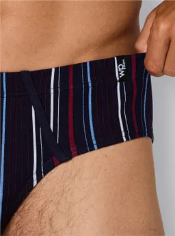 wäschepur men Slip marine + marine-gestreift – Produktbild 1 von 1