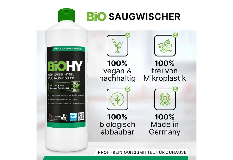 BiOHY Reinigungsmittel für Saugwischer 1 x 1 Liter Flasche Reinigungstabletten (1-St) – Produktbild 2 von 4