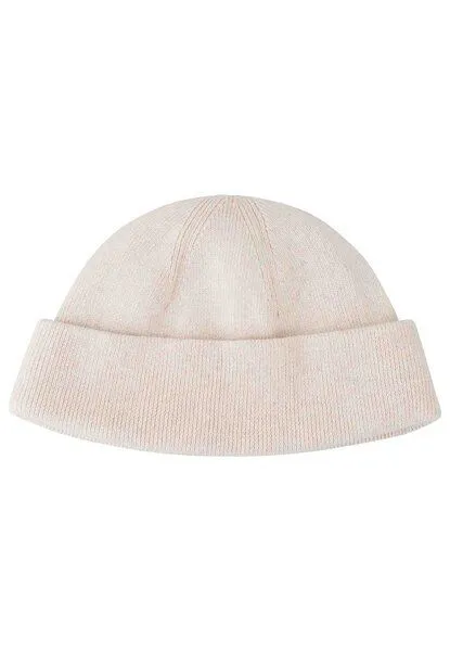 MELA MELA Feinstrick Mütze kurz Style LESH aus 100% Bio-Baumwolle, Cream melange, – Produktbild 1 von 4