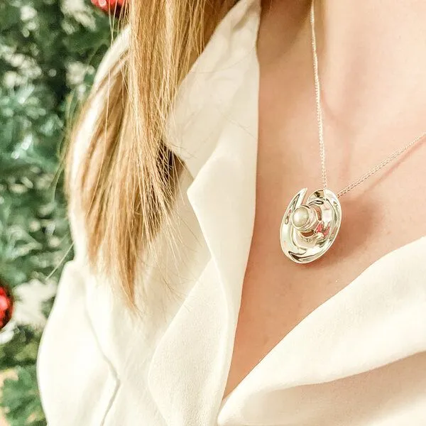 pakilia pakilia Silber Kette helikale Perle Fair-Trade und handmade – Produktbild 4 von 4