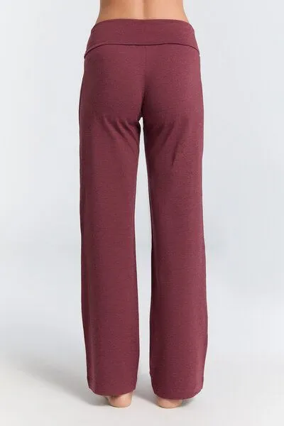 Leela Cotton Leela Cotton Damen Fitnesshose Bio-Baumwolle 1726, Kaffee-rostrot, – Produktbild 2 von 2