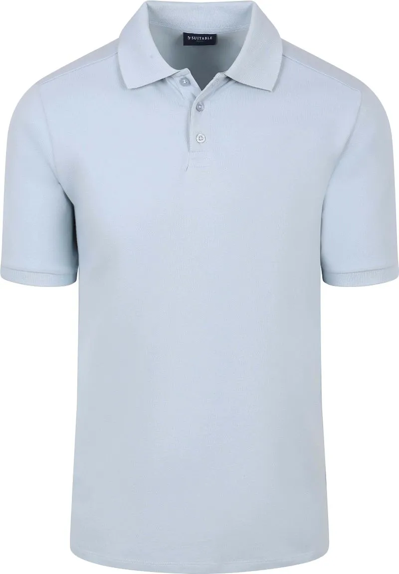 Suitable Suitable Respect Poloshirt Tiger Hellblau - Größe XL, Hellblau, – Produktbild 2 von 5