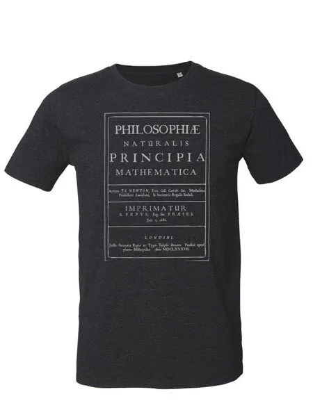 UNIPOLAR Unipolar Physik T-Shirt | Principia Mathematica, Heather black denim, – Produktbild 2 von 2