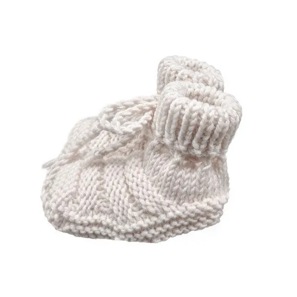 Wooliie Wooliie Handgefertigte Baby-Booties aus 100 % Merinowolle – naturbelassen & ungefärbt – Produktbild 2 von 4