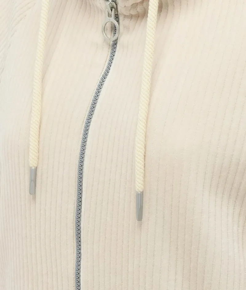 ragwear ragwear Sweatjacke Corduly Cordy Freizeitjacke Zip-Hoodie aus weichem Kord in Samt-Haptik, Braun, – Produktbild 1 von 4