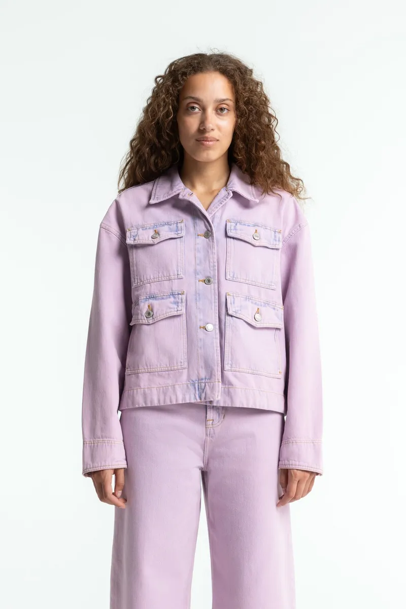 Kings Of Indigo Kings of Indigo Damen vegan Jacke Meisho Chase Polignac Overdye, Lila, – Produktbild 1 von 2