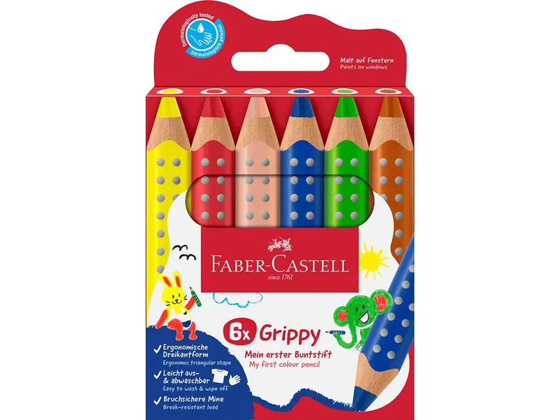 Faber-Castell Faber-Castell 6er-Set Buntstifte "Grippy" – Produktbild 2 von 4