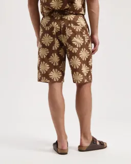 Kuyichi Kuyichi Herren vegan Short Tyler Gedruckt Soft Silt Braun – Produktbild 1 von 1