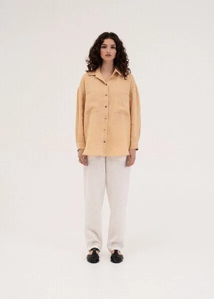 AmourLinen AmourLinen Leinenhose Malmo, Weiß, – Produktbild 1 von 4