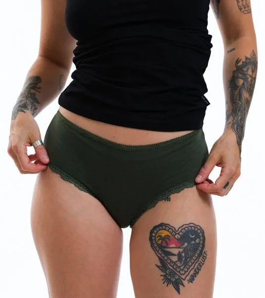 Gary Mash GARY MASH Damen Slips im 2er-Set aus TENCEL Lyocell Mix, Grün, – Produktbild 1 von 4