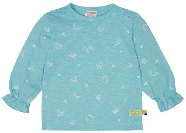 loud + proud loud + proud Babys & Kinder Shirt Slub Jersey mit Druck, GOTS-zertifiziert, Cyan(petrol), – Produktbild 1 von 1