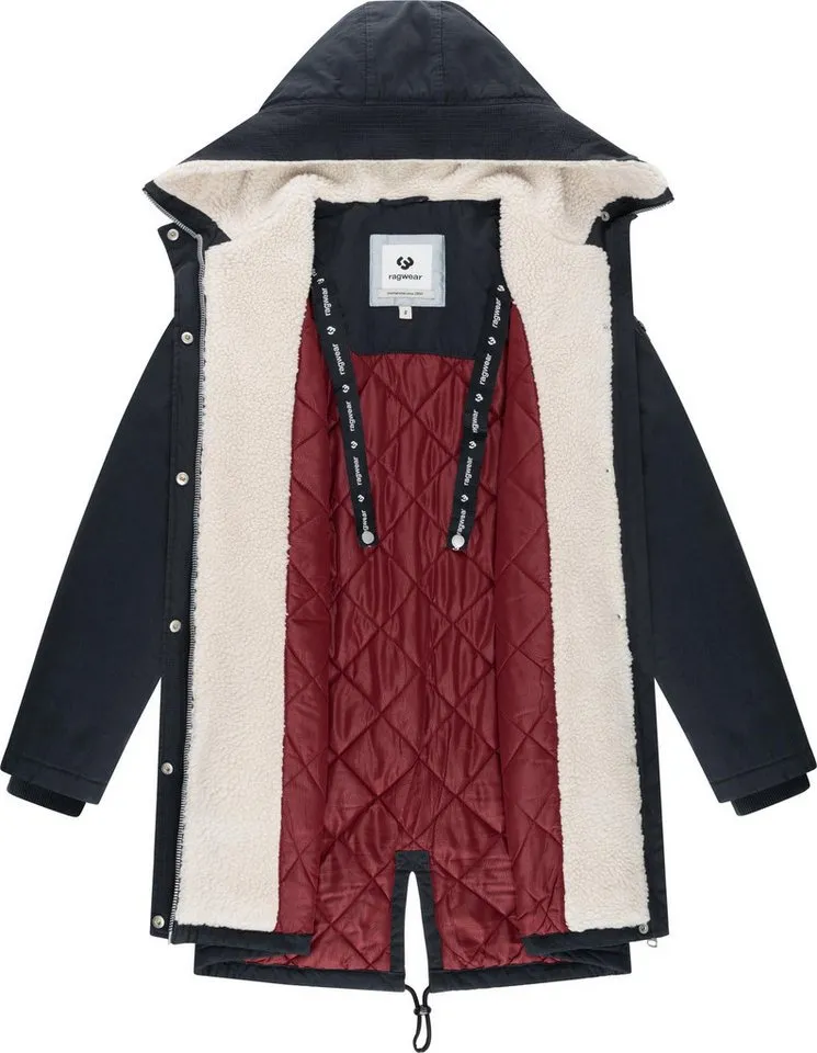 ragwear ragwear Kurzmantel Coogle YOUMODO Kurzer Damen Wintermantel mit Rucksack-Trägern, Schwarz, – Produktbild 1 von 5
