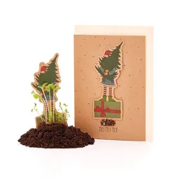Die Stadtgärtner Die Stadtgärtner Nachhaltige Weihnachtskarte zum Einpflanzen mit Wichtel-Motiv inkl. Umschlag | Grußkarte Weihnachten mit Saatgut | Weihnachtsgrußkarte zum Verschenken | Klappkarte mit Aufschrift Ho! Ho! Ho! – Produktbild 1 von 1