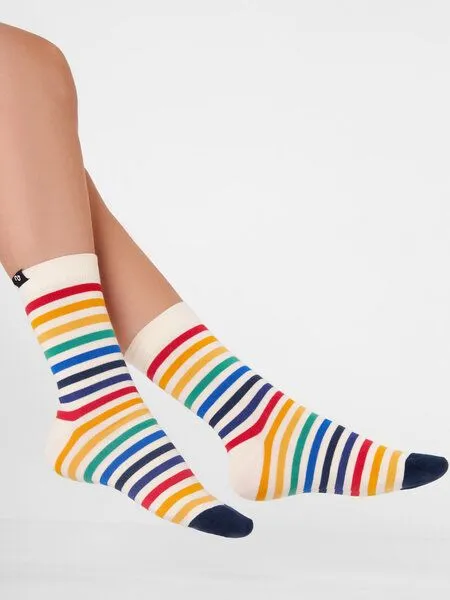 Natural Vibes Natural Vibes Bunte Socken Bio GOTS | Herren Damen Socken | Stripes, 3 pack, – Produktbild 3 von 4