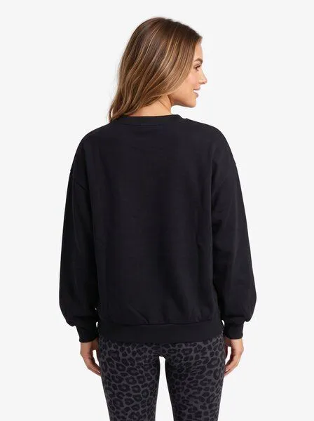 Yoga Hero Yoga Hero Damen Oversize Sweatshirt aus Bio-Baumwolle – Zen Schwarz, Schwarz, – Produktbild 4 von 4