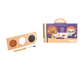 Namaki Kinder Bio Schminkset "Kürbis und Skelett" Farben: orange, weiß und schwarz – Produktbild 1 von 1