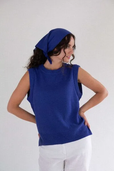 Kopyto Kopyto PUMA - Pullunder Damen Weste aus Wolle 100% Merinowolle RWS, Blau, – Produktbild 3 von 6