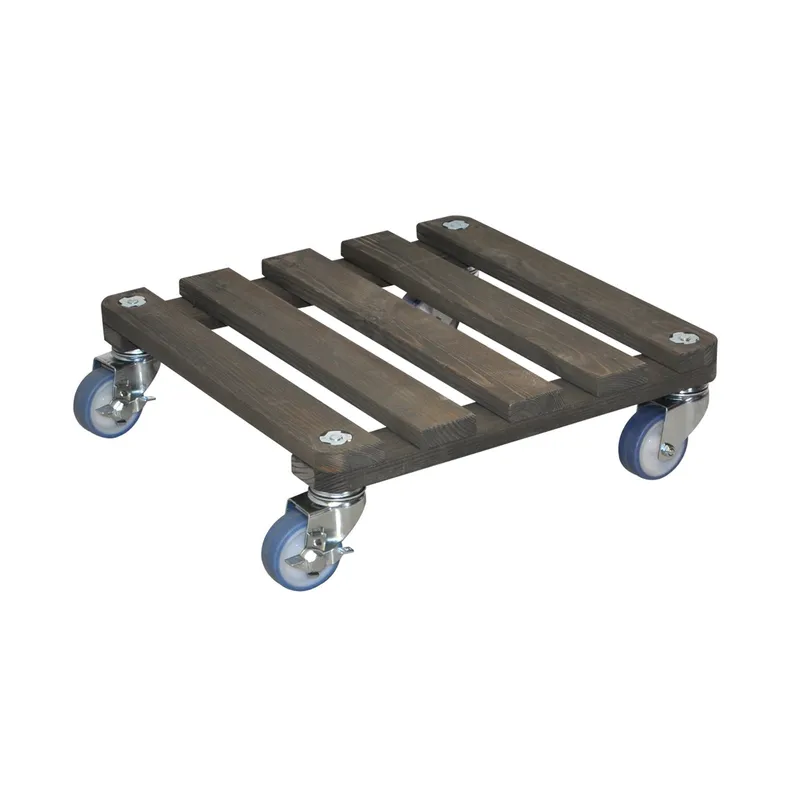 Wagner Wagner Multi Pflanzenroller anthrazit, Kiefernholz lasiert, ca. 40x40 cm, Braun, – Produktbild 1 von 1