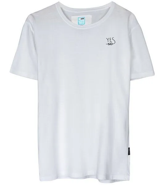 Gary Mash GARY MASH Shirt Yes aus Biobaumwolle Weiß, Weiß, – Produktbild 3 von 4