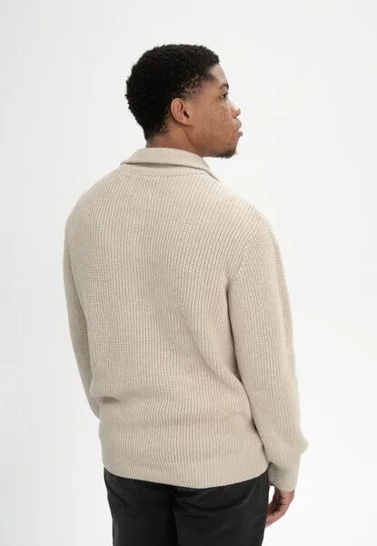 MELA Rollkragen-Pullover Modell: Udai GOTS, Kiesel melange, – Produktbild 3 von 5