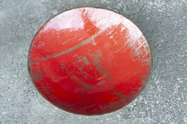 Moogoo Creative Africa Moogoo Creative Africa Kleine Schale aus recycelten Ölfässern ca. 30 cm, Rot, – Produktbild 3 von 4