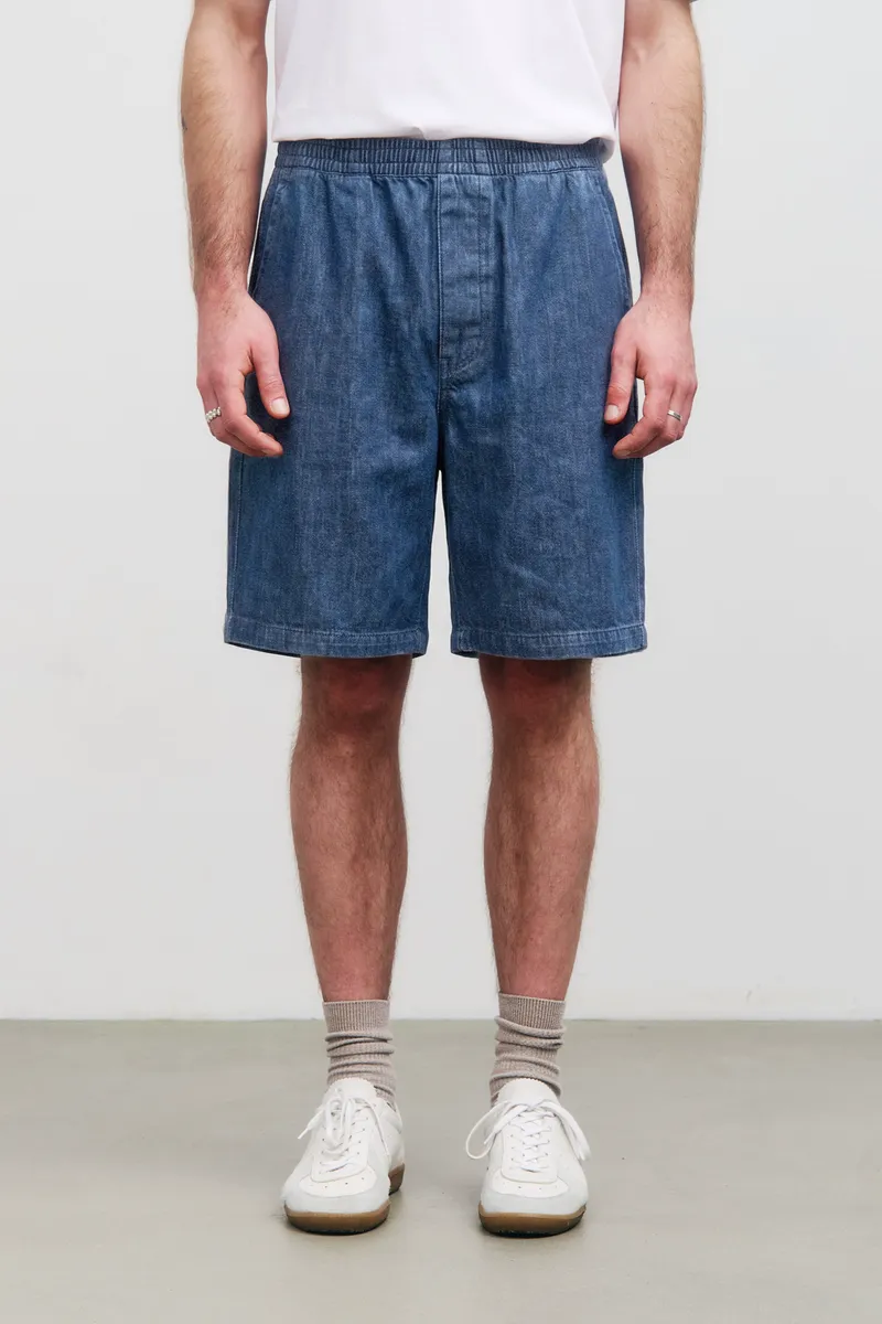 Rotholz Rotholz Herren vegan Shorts Denim Weit Blau, Dunkelblau, – Produktbild 2 von 2