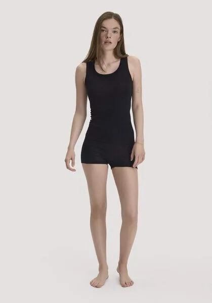 hessnatur hessnatur Tanktop PURE FUNCTION aus Bio-Merinowolle mit Seide, Schwarz, – Produktbild 4 von 4