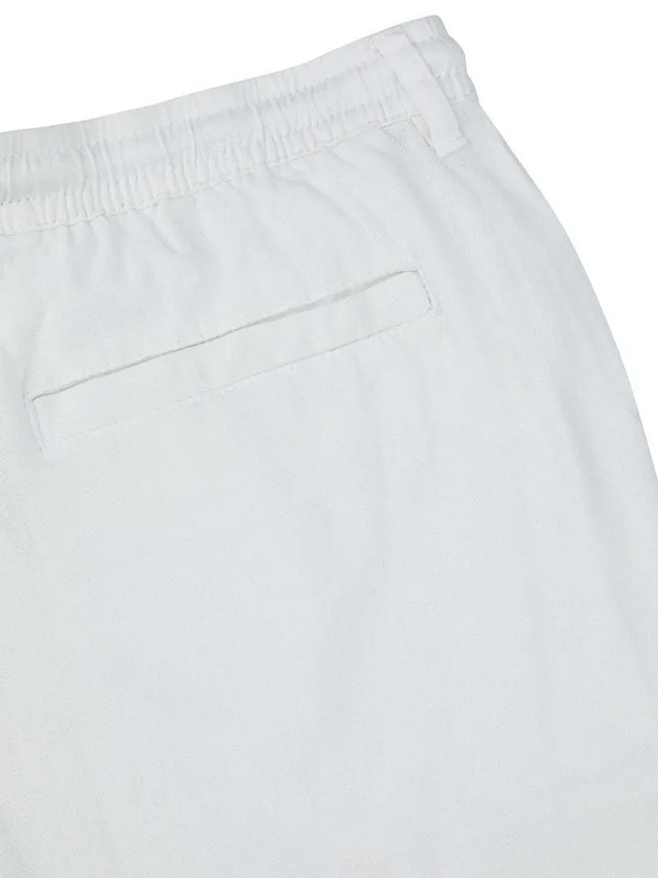 DENIMFY Chinoshorts Herren Shorts DFAlessio Regular Fit Bermudashorts mit Kordelzug, Weiß, – Produktbild 4 von 4