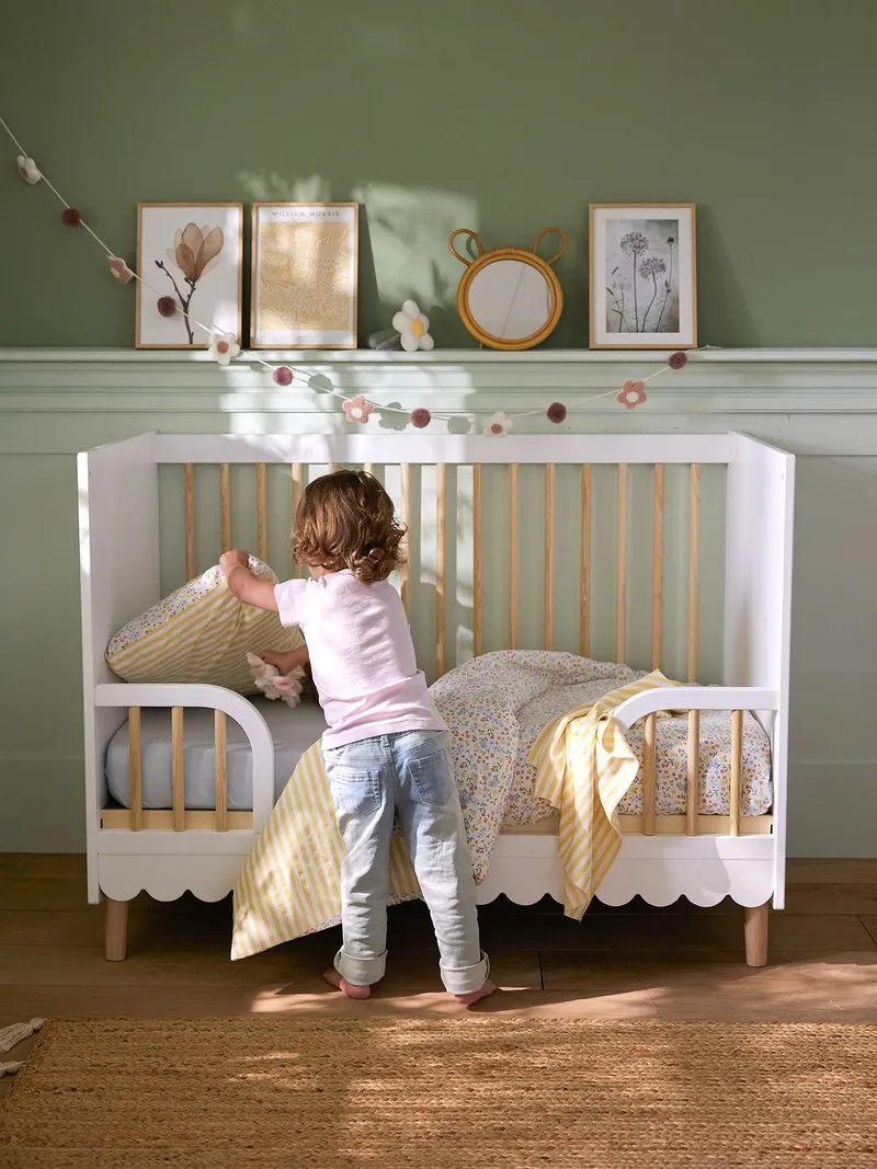 Vertbaudet Mitwachsendes Babybett FESTON 60x120 cm, Weiß, – Produktbild 2 von 4