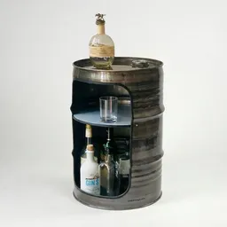 Lockengelöt Lockengelöt Minibar aus einem kleinen Ölfass Hamburger Ölfass, made in Hamburg. – Produktbild 1 von 1