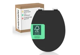 instmaier WC-Sitz Gaia Holz Toilettendeckel, schwarz matt, mit doppelter Absenkautomatik – Produktbild 1 von 1