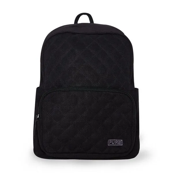 Pure Pure HP-0035 Hanf City-Rucksack M in Steppoptik, Black, – Produktbild 1 von 4