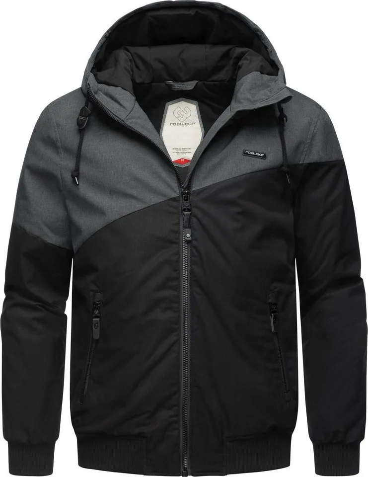 ragwear ragwear Winterjacke Wings stylische Herren Outdoorjacke mit großer Kapuze, Schwarz, – Produktbild 2 von 3