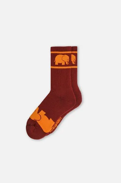 Trendsplant Trendsplant Burgundy Organic Cotton Athletic Socks, Bunt, – Produktbild 1 von 4
