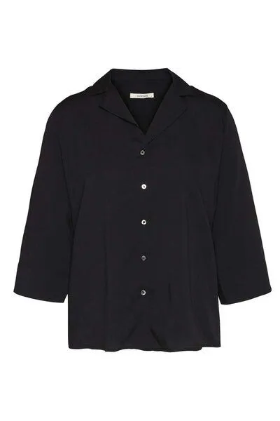 Wunderwerk Wunderwerk Damen Bluse aus Tencel "Revers blouse TENCEL", Schwarz (black 900), – Produktbild 2 von 3