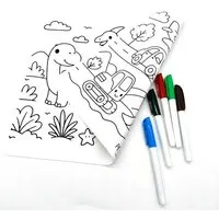 PETIKIDS PETIKIDS Ausmalbares Tischset aus Silikon – 2 Seiten – Lernspielzeug, Frühförderung, umweltfreundlich, Montessori, Spielzeug für unterwegs – Produktbild 1 von 1