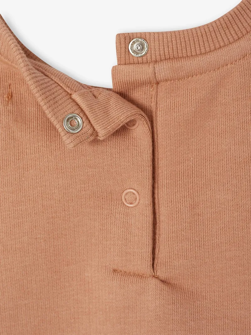 Vertbaudet Baby Sweatshirt mit Rüschen personalisierbar pekannuss, Pekannuss, – Produktbild 4 von 4