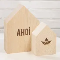 Bow Hummingbird Bow & Hummingbird 2er Set Deko-Holzhäuschen Ahoi – Produktbild 1 von 1