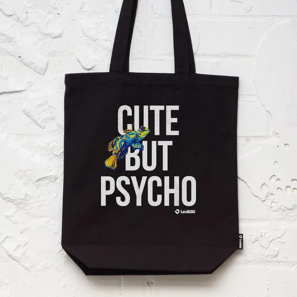 Lexi&Bö Lexi&Bö Cute but psycho Shopping Bag, Schwarz, – Produktbild 1 von 1