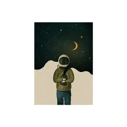 matabooks® matabooks® A6 Postkarte mit Austronaut aus nachhaltigem Graspapier – Spacewalker – Produktbild 1 von 1