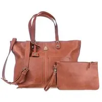 Ritagli di G Ritagli di G Damen Große Einkaufstasche LORY Leder 100% Made In Italy - Hellbraun – Produktbild 1 von 1