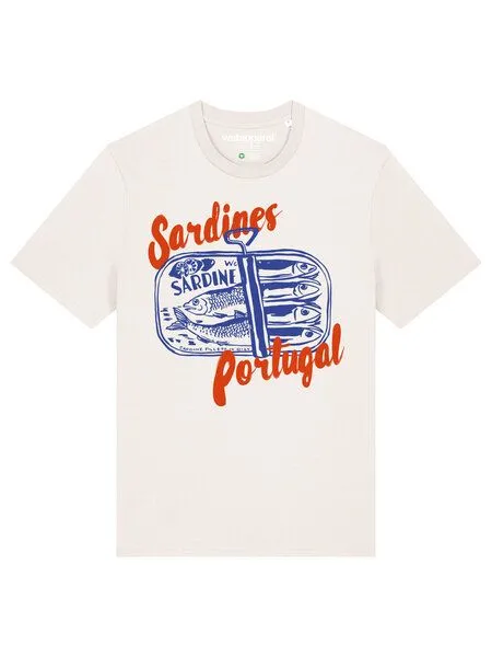 watapparel watapparel T-Shirt Unisex Sardines Portugal, Off white, – Produktbild 2 von 4