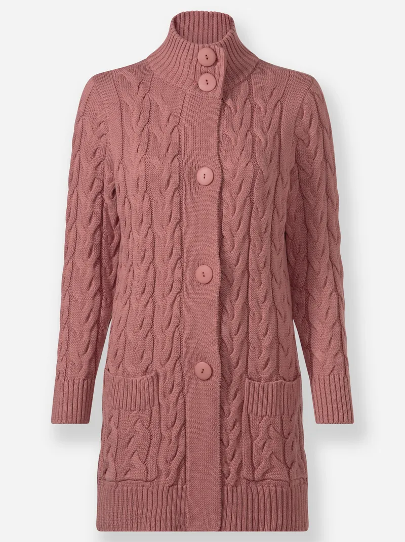 Witt Longstrickjacke, Rosenholz, – Produktbild 1 von 2