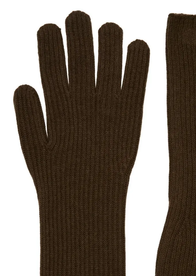 Marc O'Polo Marc O'Polo Strickhandschuhe aus weichem Schurwoll-Viskose-Mix, Braun, – Produktbild 2 von 2