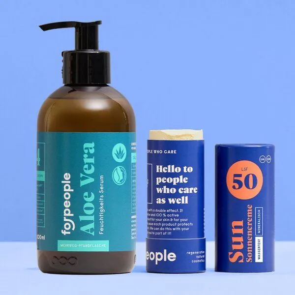 forpeople forpeople Sommer Set mit Sonnencreme und Bio Aloe Vera Serum (Aftersun) – Produktbild 1 von 2
