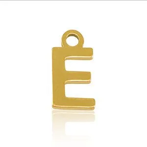 ELEKTROPULLI ELEKTROPULLI Feine Glieder Kette in 3 Längen mit Initial Anhänger (ca. 9 x 5mm), Gold, – Produktbild 3 von 8