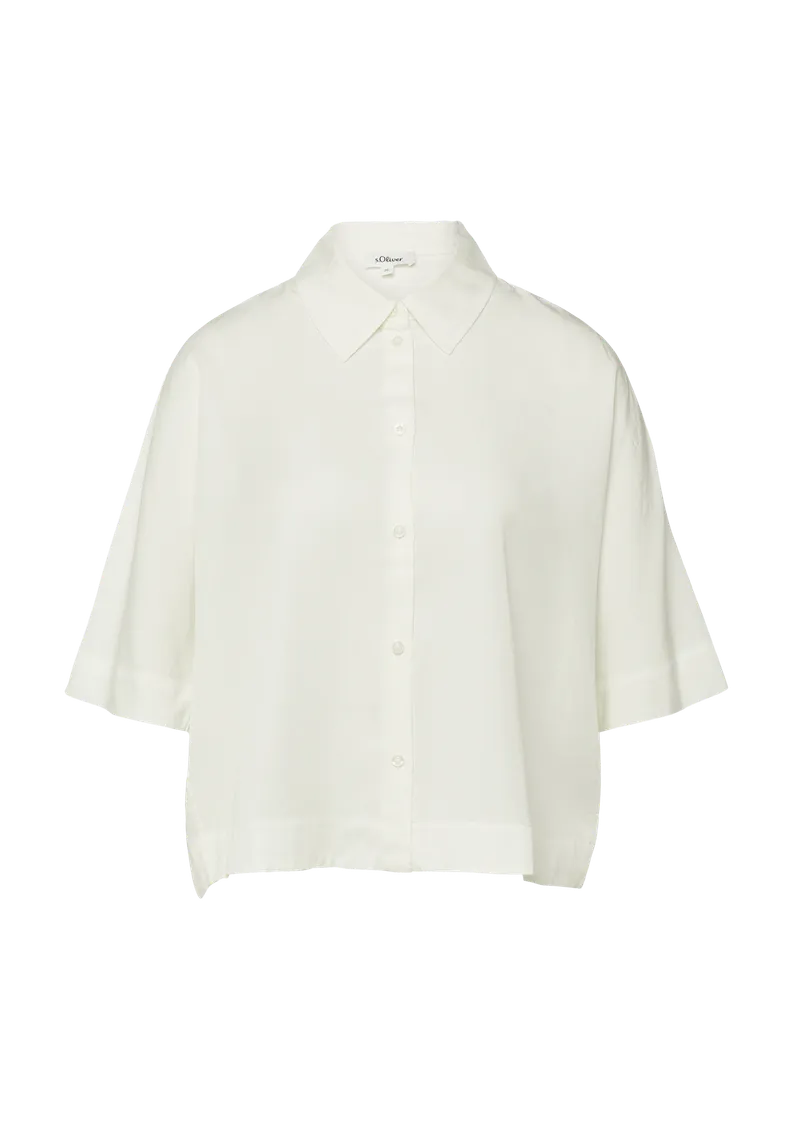 s.Oliver Fließende Lyocellbluse, Creme, – Produktbild 1 von 4