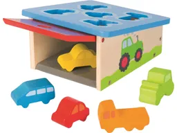 Goki goki Steckspiel "Autos" aus Holz, 6-teilig 18 x 21 x 10,5 cm – Produktbild 1 von 1
